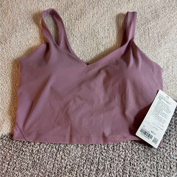 lululemon align Tank Top Womens Sz 12 purple Nulu Fabric built in Bra New - Picture 2 of 12